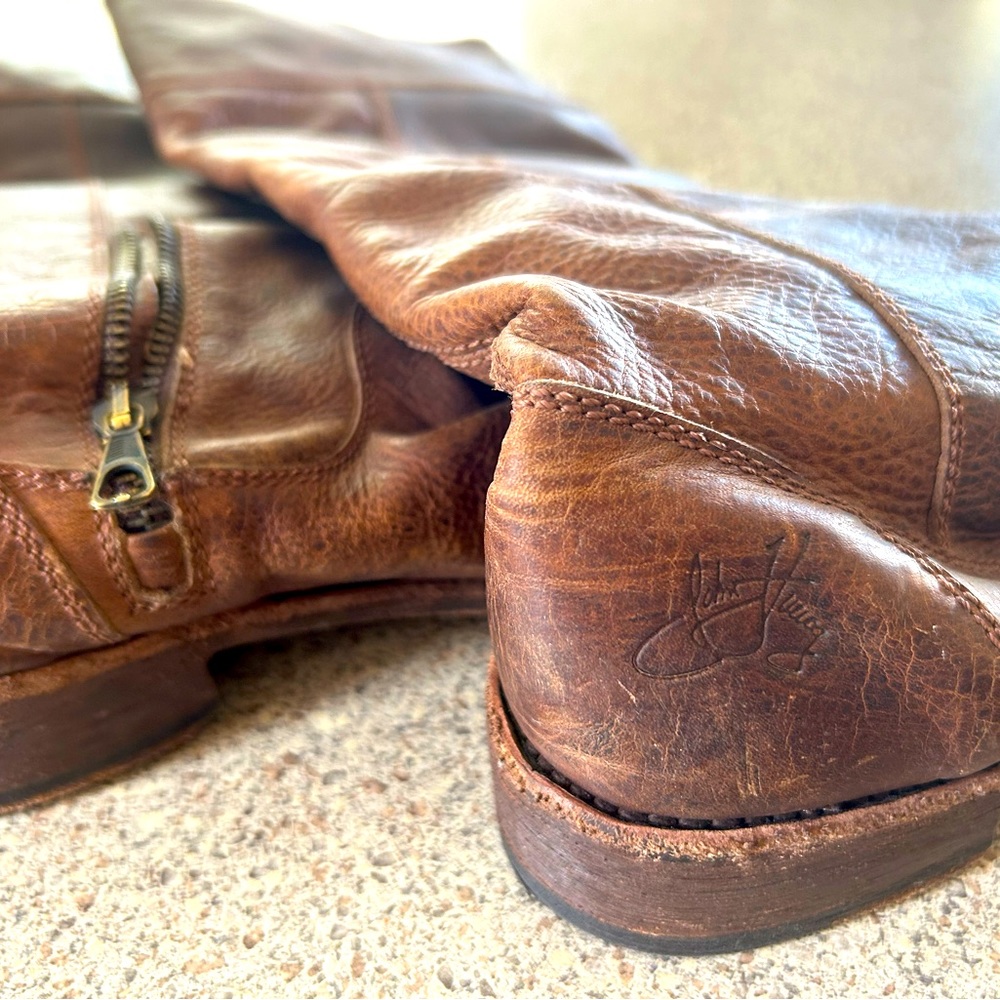 John Fluevog Tall brown leather boots
